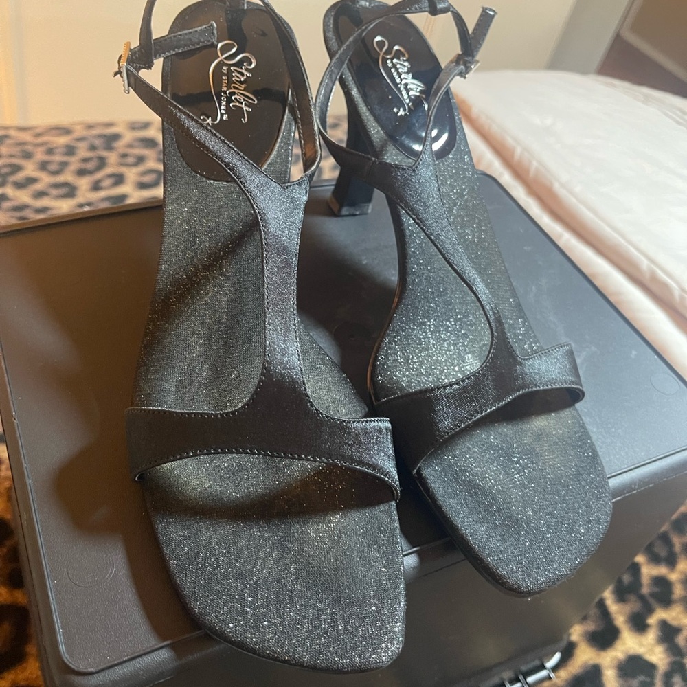 Black Women's Satin Sandals